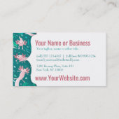 アロッタピンクアクソロッツオンティール（緑がかった色）名刺 名刺 (裏面)