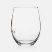 アロハあなたへの茎のないワイングラス ステムなしワイングラス (左)