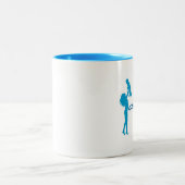 アロハお母さんのコーヒーペアカップ ツートーンマグカップ (中央)