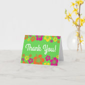 アロハかわいいハワイアンの第1誕生会のテーマ カード (黄色い花)