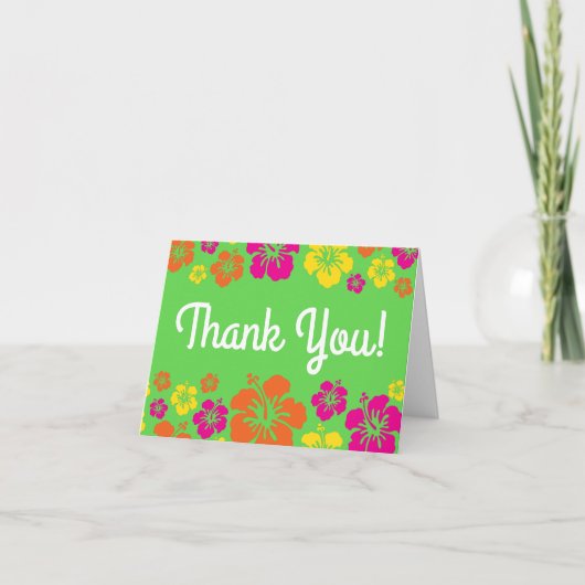 アロハかわいいハワイアンの第1誕生会のテーマ カード (正面)