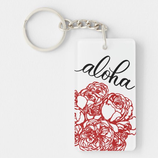アロハそしてバラKeychain キーホルダー (正面)