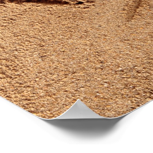 アロハという書言葉は砂のビーチに書かれ、2という言葉が付いている ポスター (角)