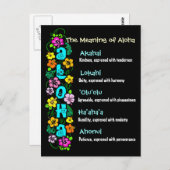 アロハの意味 ポストカード (正面/裏面)