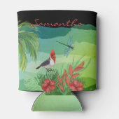 アロハはっきりしたカラフルトロピカルハワイアン 缶クーラー (裏面)