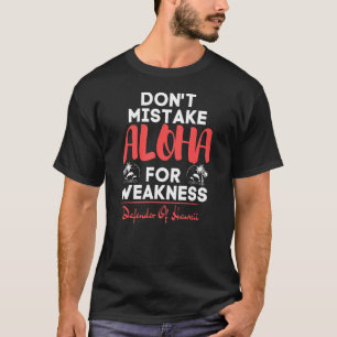 アロハをハワイの弱気擁護者と間違えてはいけない Tシャツ
