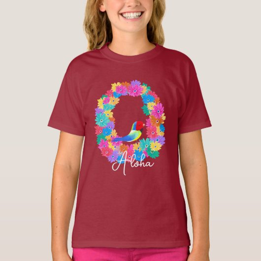 アロハを愛する島の野鳥 Tシャツ (正面)