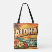 アロハアイランドの雰囲気サンセットシーン トートバッグ (裏面)