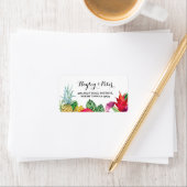 アロハアドエレガントレスルアウ（ハワイ式宴会）ウェディングラベルシール ラベル (インサイチュ)