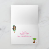 アロハアフリカンアメリカンガールサンキューカード サンキューカード (内部)