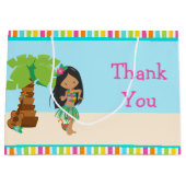 アロハアフリカンアメリカン・ガール・サンキュー ラージペーパーバッグ (正面)