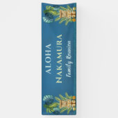 アロハウェルカムパーソナライズされたファミリー懇親会 横断幕 (縦)