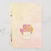 アロハウォータカラーフローラ 招待状 (正面/裏面)