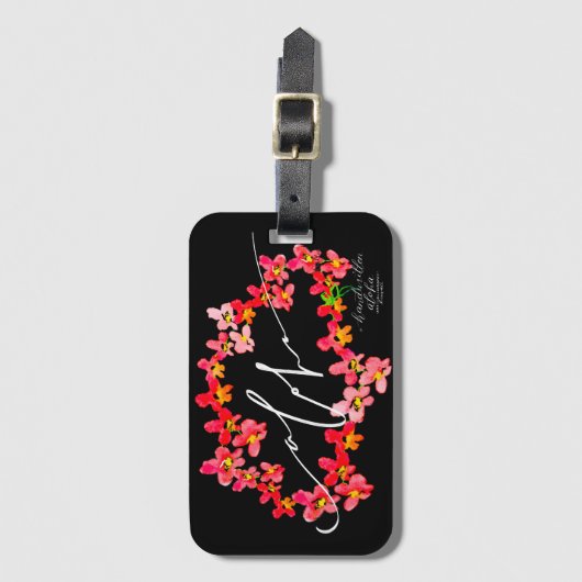 アロハオーキッドレイラゲッジタグ ラゲッジタグ (正面縦)