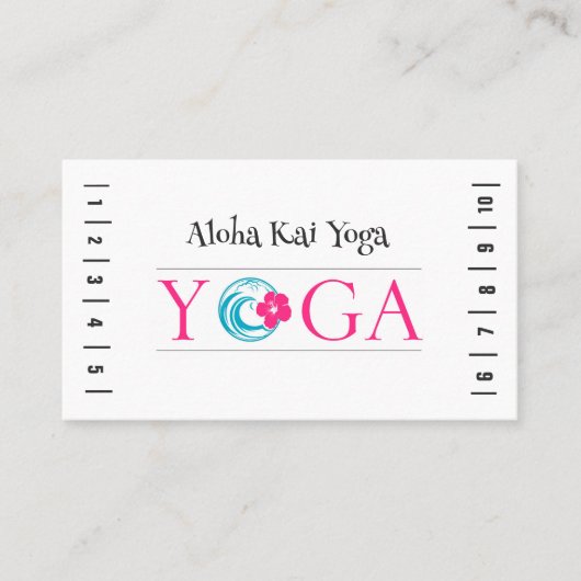 アロハカイヨガパンチカード 名刺 (正面)