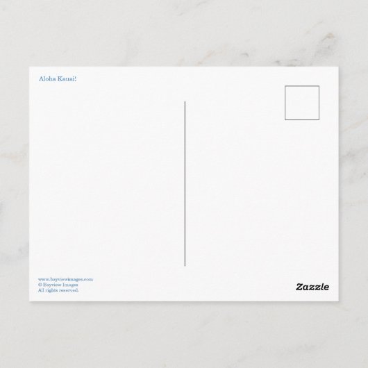 アロハカウアイ! ポストカード (裏面)