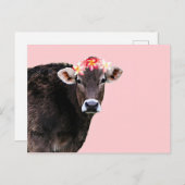 アロハカウレイ、ピンク夏期おもしろい ポストカード (正面/裏面)