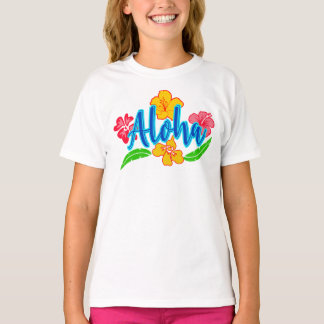 アロハカラフルおもしろい夏 Tシャツ