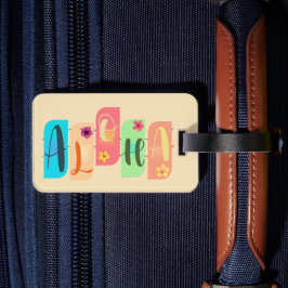 アロハカラフルタイル挨拶 ラゲッジタグ