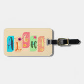 アロハカラフルタイル挨拶 ラゲッジタグ (正面横)