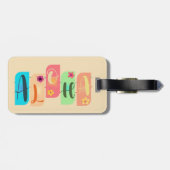 アロハカラフルタイル挨拶 ラゲッジタグ (裏面横)