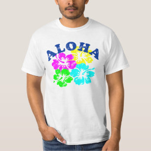 アロハカラフルヴィンテージTシャツハワイアン花 Tシャツ