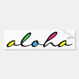 アロハカラフル バンパーステッカー