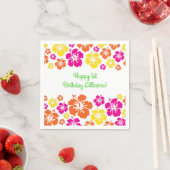 アロハカワイイハワイアンキッズバースデーパーティー スタンダードカクテルナプキン (インサイチュ)