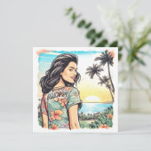 アロハガールフラットカード (スタンド正面)