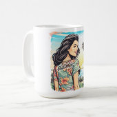 アロハガール コーヒーマグカップ (正面左)