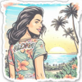 アロハガール シール (正面)