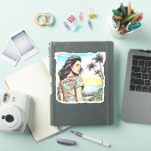 アロハガール シール (iPadカバー)