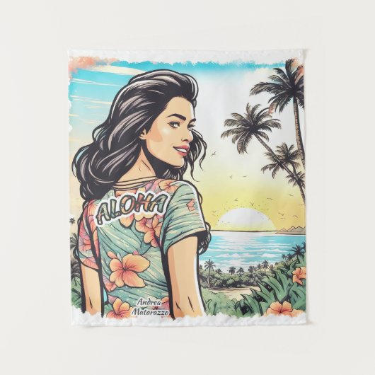 アロハガール タペストリー (正面)