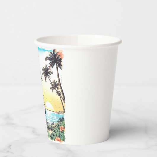 アロハガール 紙コップ (左)