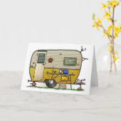 アロハキャンピングカートレーラー カード (黄色い花)