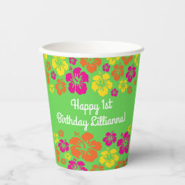 アロハキュートハワイアンキッズ1st誕生日パーティー 紙コップ