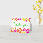 アロハキュートハワイアン1st誕生日パーティーテーマ カード (黄色い花)