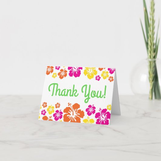 アロハキュートハワイアン1st誕生日パーティーテーマ カード (正面)