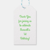 アロハキュートハワイアン1st誕生日パーティーテーマ ギフトタグ (裏面)