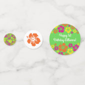 アロハキュートハワイアン1st誕生日パーティーテーマ コンフェッティ (裏面)