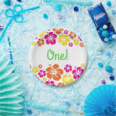 アロハキュートハワイアン1st誕生日パーティーテーマ ペーパープレート (パーティー)