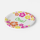 アロハキュートハワイアン1st誕生日パーティーテーマ ペーパープレート (アングル)