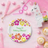 アロハキュートハワイアン1st誕生日パーティーテーマ ペーパープレート (パーティー)