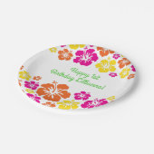 アロハキュートハワイアン1st誕生日パーティーテーマ ペーパープレート (アングル)