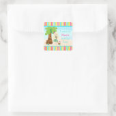 アロハキュートブロンドヘアガールパーティー スクエアシール (バッグ)