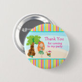 アロハキュート赤毛ガール「ありがとう来さん」 缶バッジ (正面&裏面)