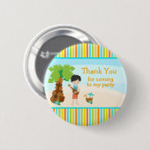 アロハキュート黒髪「ありがとう来ね」 缶バッジ (正面&裏面)