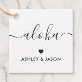 アロハギフトラベル結婚、s感謝ラベル、クラフト フェイバータグ (正面)