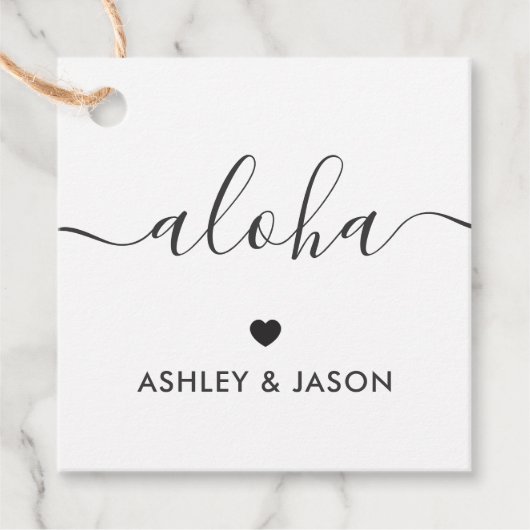 アロハギフトラベル結婚、s感謝ラベル、クラフト フェイバータグ (正面)