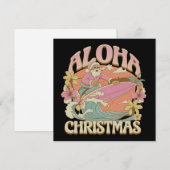 アロハクリスマスサーフィングサンタハワイアンカリキマカ シーズンカード (正面/裏面)